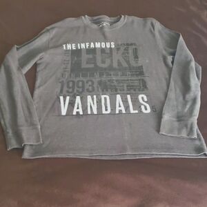 Ecko Unltd, boys long sleeve shirt, large, dark grey, like new